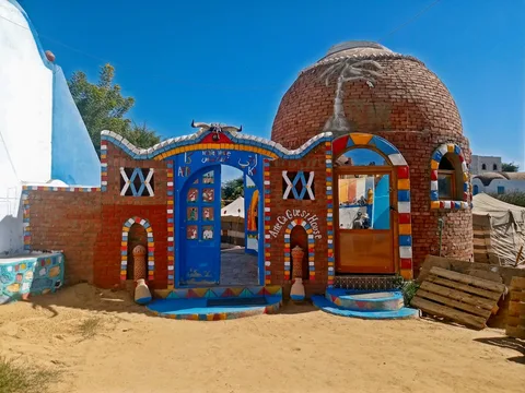 Nubian Culture Aswan Egypt | Safari Sutra Holidays Nubian village colourful houses Aswan Egypt — cultural experience Egypt tour | Safari Sutra Holidays