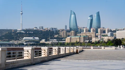 Azerbaijan at Leisure: Baku Old City, Caspian Shore & Absheron Peninsula | Safari Sutra Holidays Baku Caspian Boulevard in morning light — Azerbaijan senior-friendly tour package from India