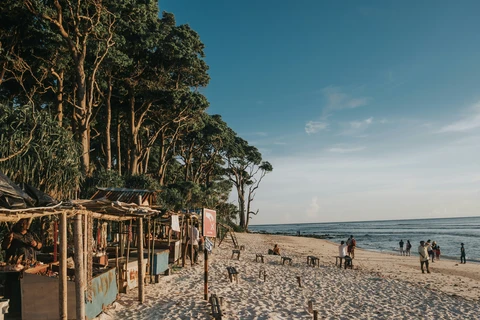 Radhanagar Beach, Havelock Island Radhanagar Beach, Havelock Island — white sand and turquoise water at golden hour
