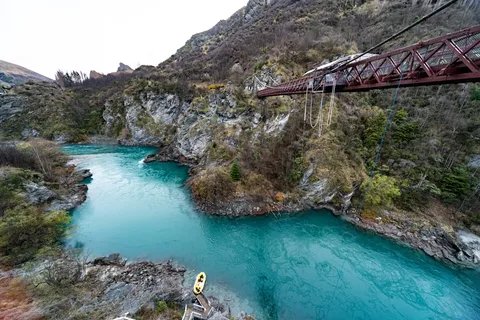 New Zealand Full Throttle Adventure | Safari Sutra Holidays Bungee jump off Kawarau Bridge Queenstown New Zealand — adventure tour package from India