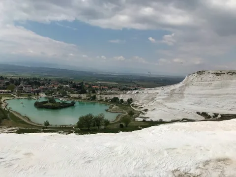 Turkey Wellness Retreat: Istanbul, Pamukkale & Cappadocia | Safari Sutra Holidays Pamukkale's white travertine thermal pools on a Turkey wellness retreat